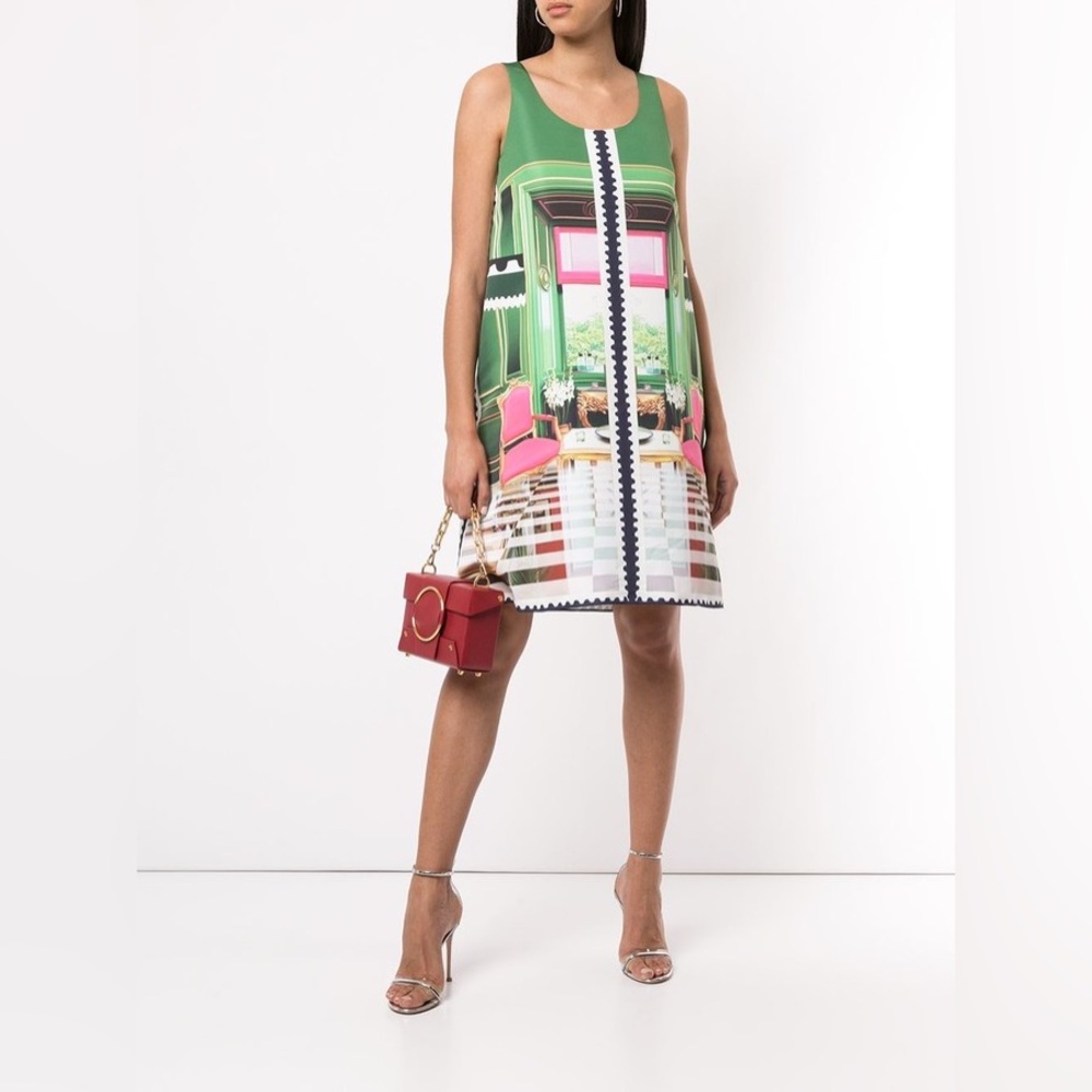 Mary Katrantzou stamp print A-line dress